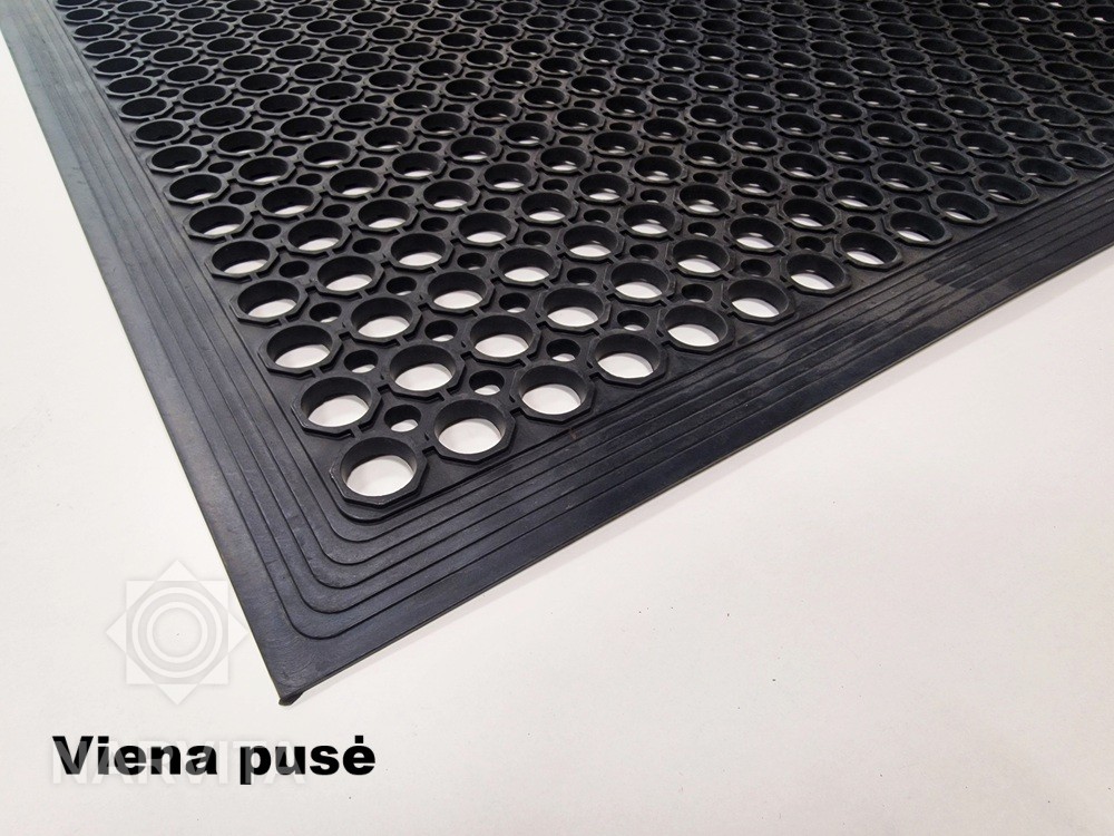 kilimėlis su nuožulniais guminiais kampais