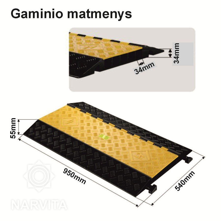 sudedamas elektros kabelių tiltas