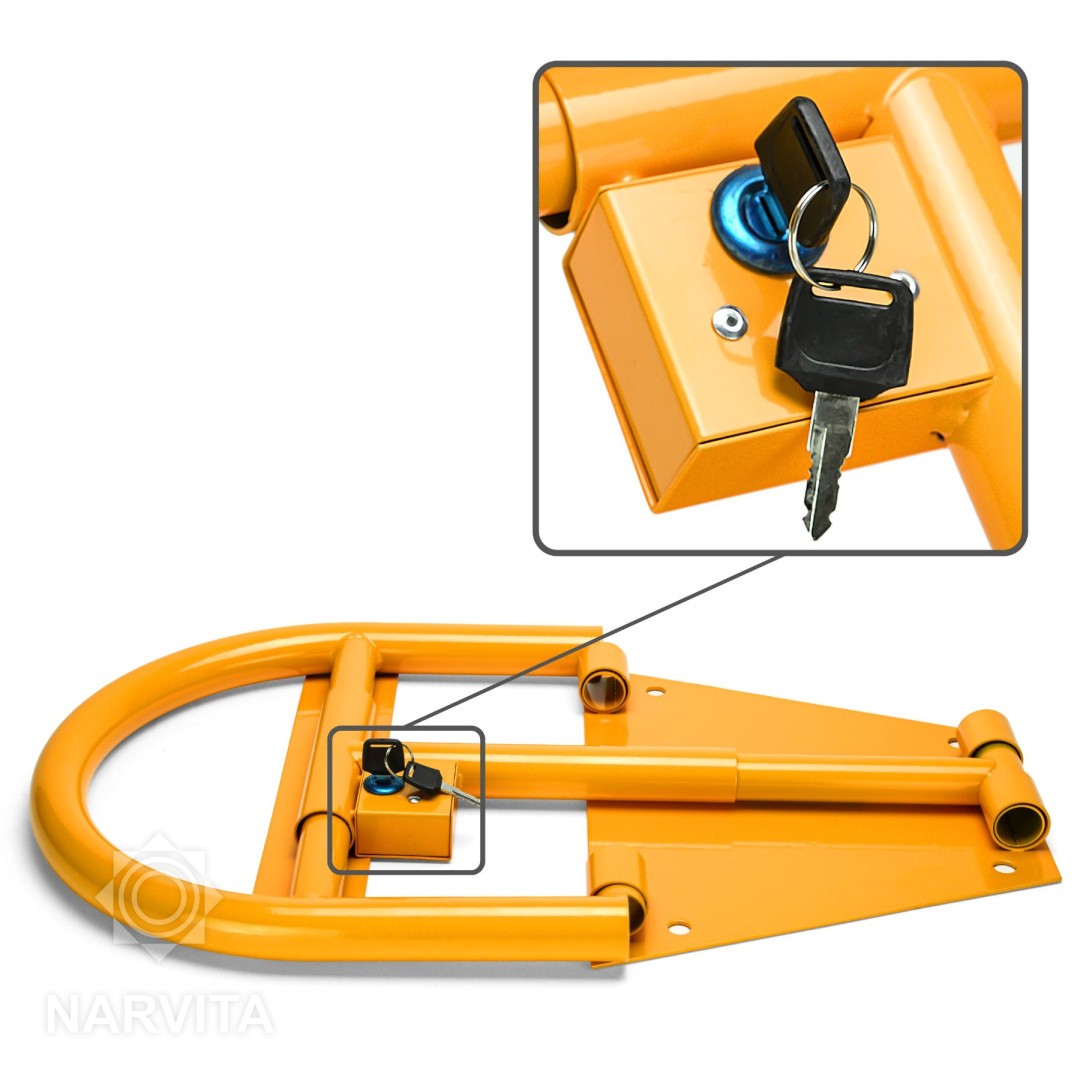 sulankstomas automobilio vietos pusapvalis užraktas