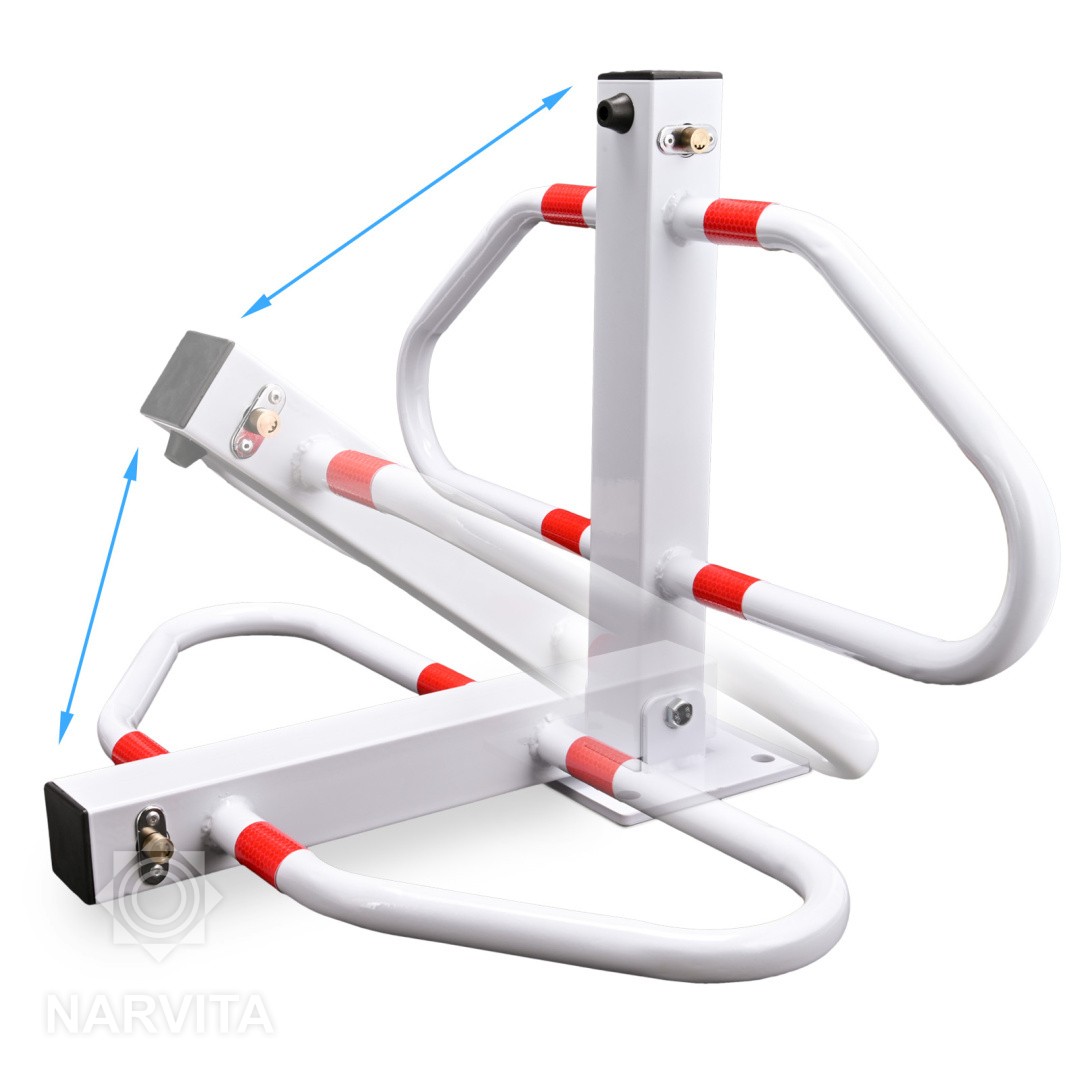 sulankstomas baltas platus užtvaras automobilio vietoms